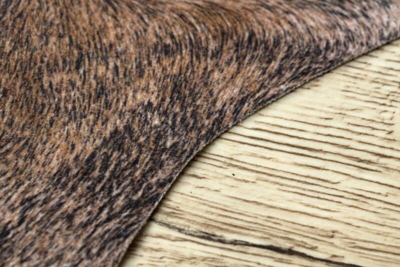 Modern Rugs ” Cow Hide ” Artificial Cowhide, Cow Braun Black Printed