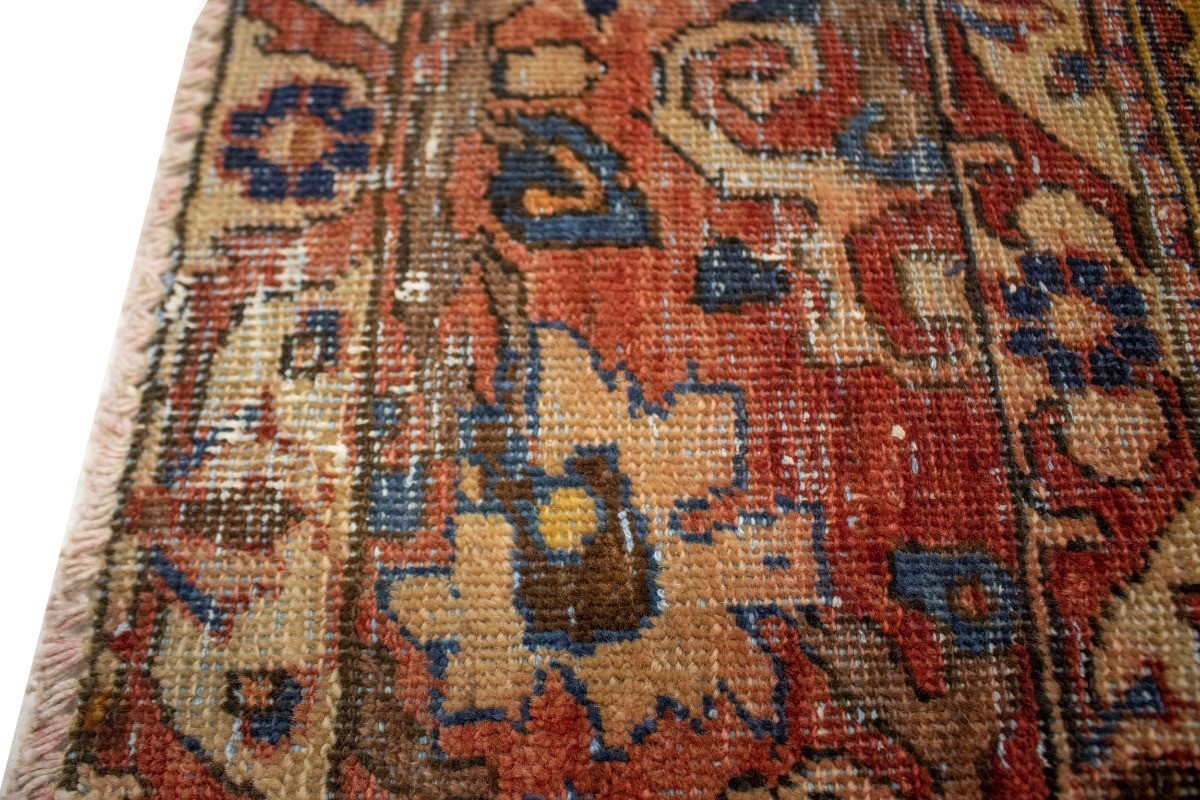 One-of-a-Kind Antique Oriental Rug Pictorial Garden Design Carpet 6’6X10’6 ft
