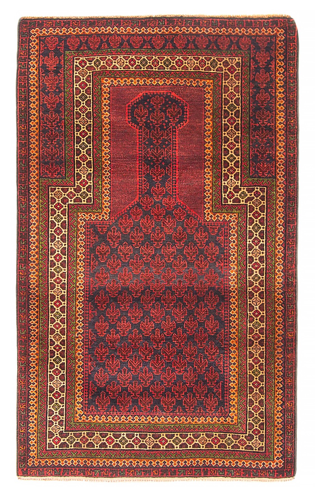 Vintage Traditional Hand-Knotted Area Rug 3’0″ x 5’0″ Oriental Wool Carpet