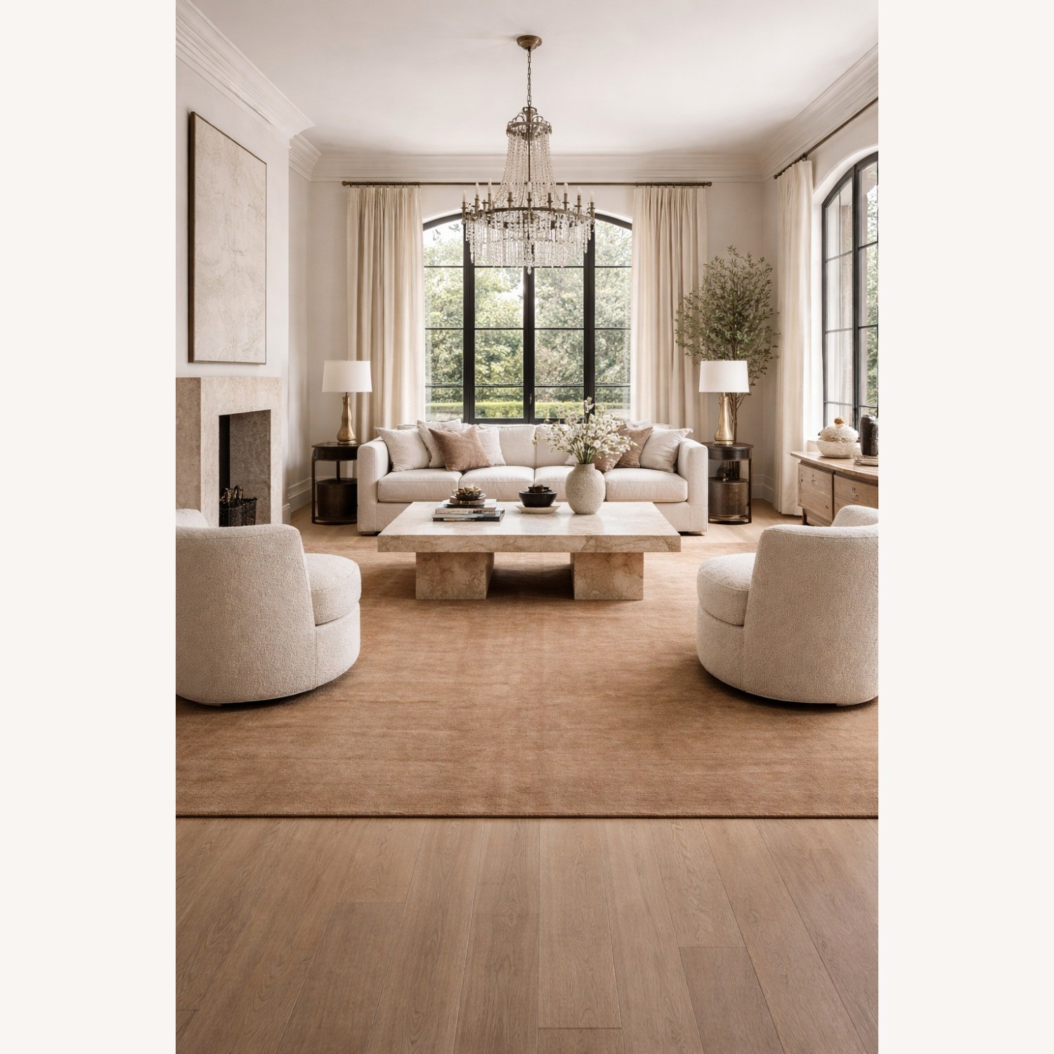 RH (Restoration Hardware) Amara Performance Rug – 9′ × 12′ – Camel