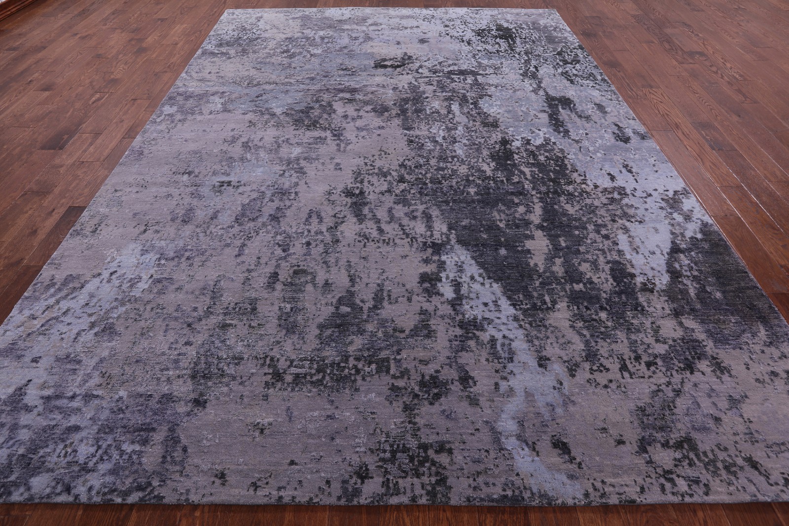 Handmade Abstract Wool & Silk Rug 8′ 10″ X 12′ 2″ – Q8652