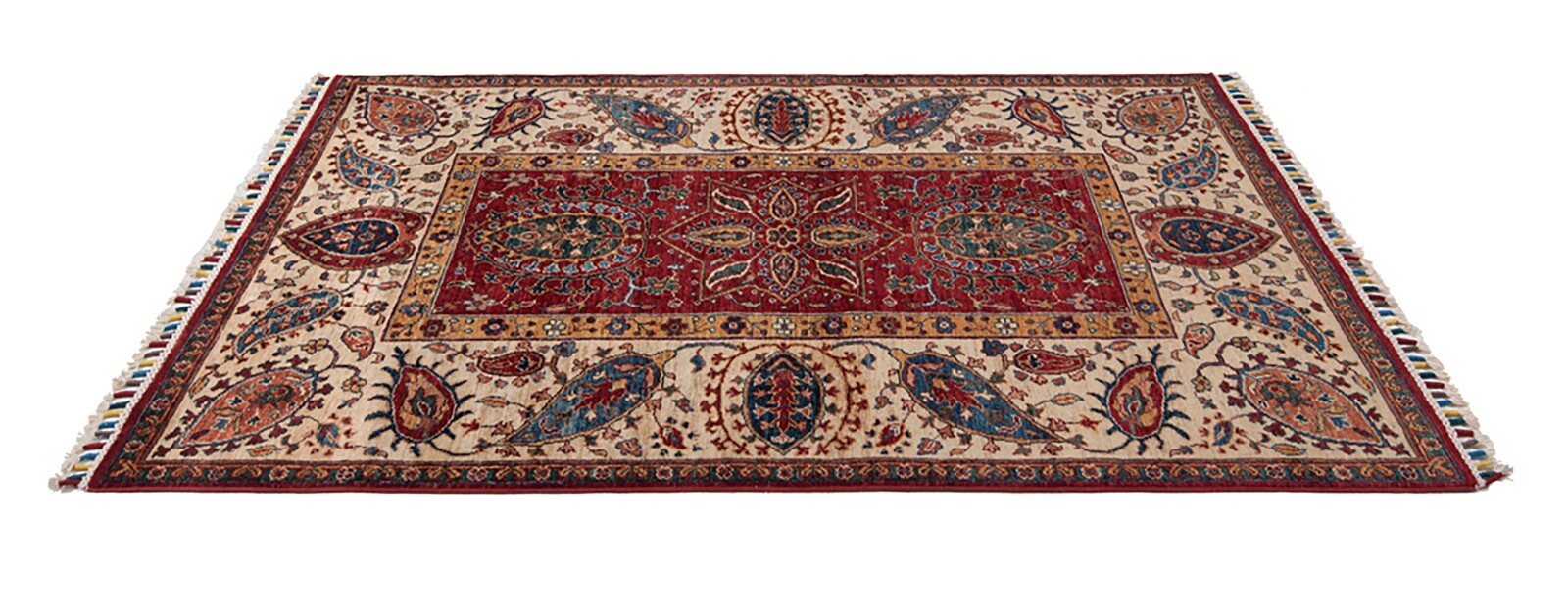 Ziegler 187×118 cm hand knotted oriental fine carpet rug red