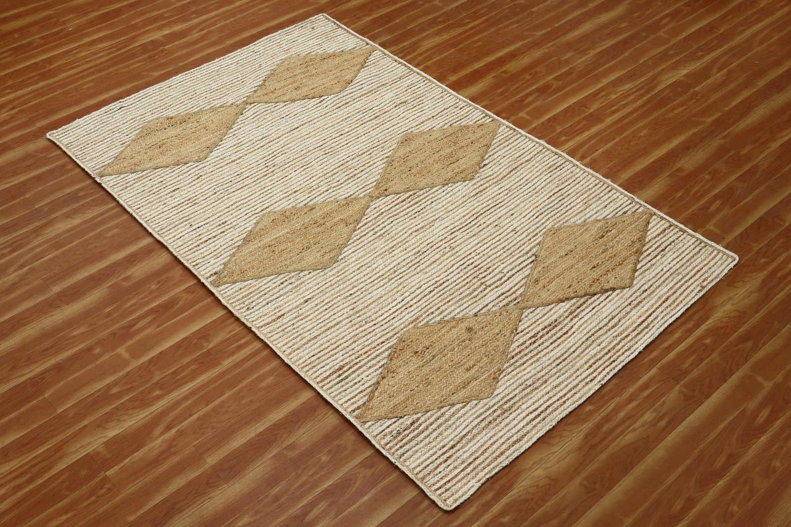Hand Braided Beige Jute Flat Weave Living Room Area Rug & Runner – Various Sizes