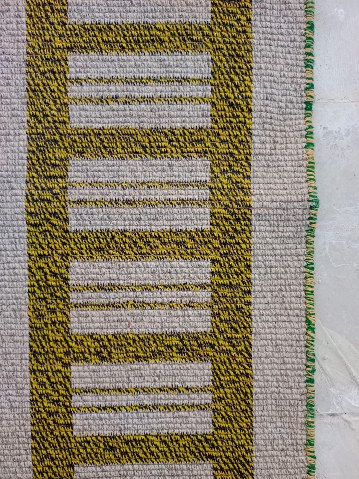 Vintage Beautiful Modern Design Reversible Double Sided Wool Kilim Rug Carpet