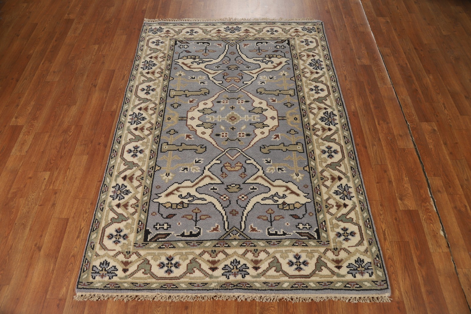 Oushak Oriental Accent Rug 4×6 Hand-knotted Wool Geometric Indian for Any Room