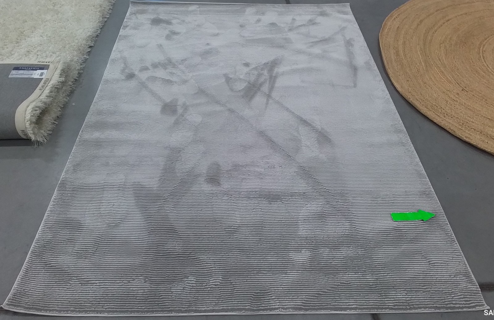 GREY 5′-3″ x 7′-7″ Back Stain Rug, Reduced Price 1172800298 REV102F-5