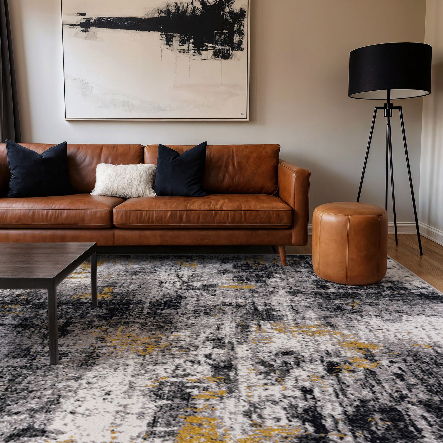 Rugshop Large Rugs Adare Contemporary Abstract Carpet for Living Room 8×10 Rugs