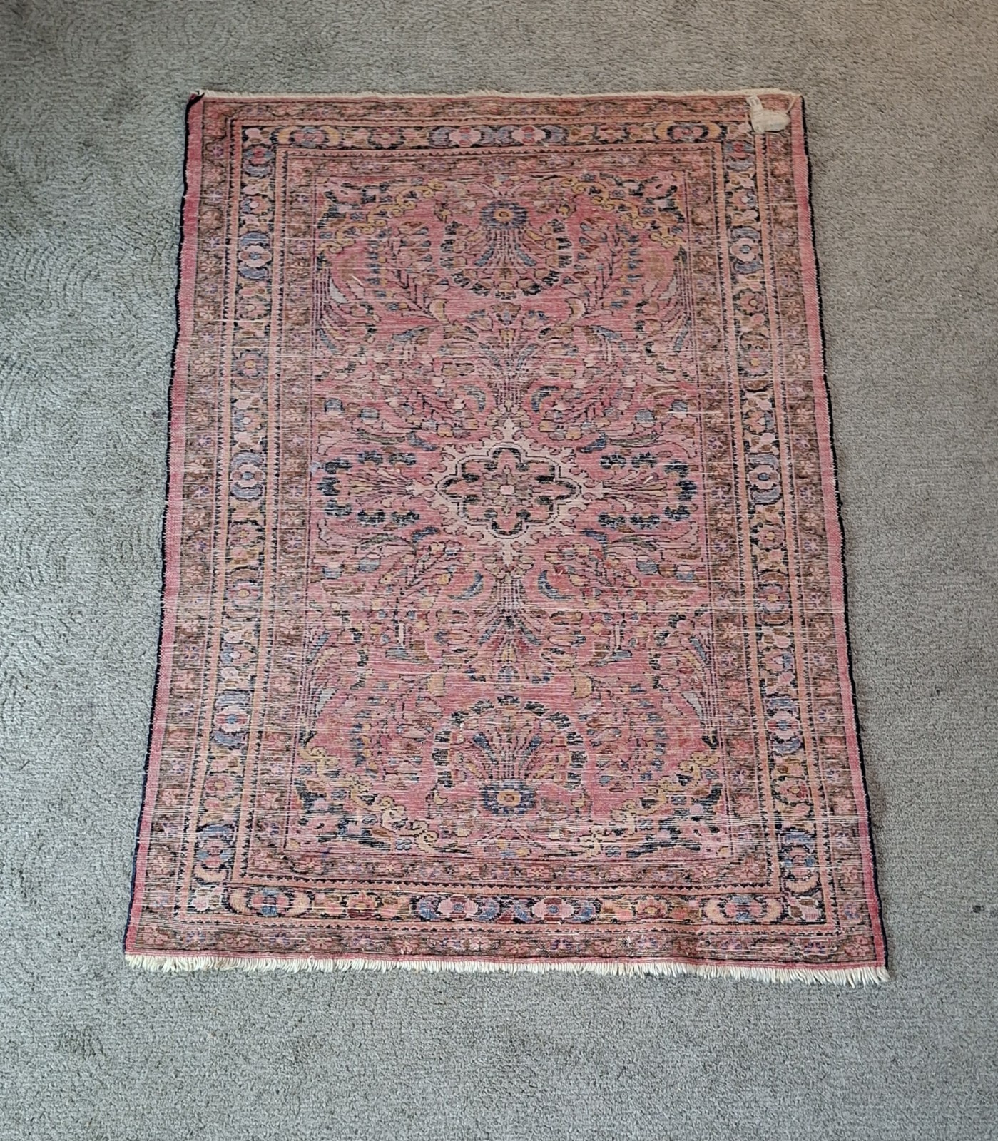 40×60 Tribal Hand knotted early 20th Century Wool Rug Of Middle East Origin.