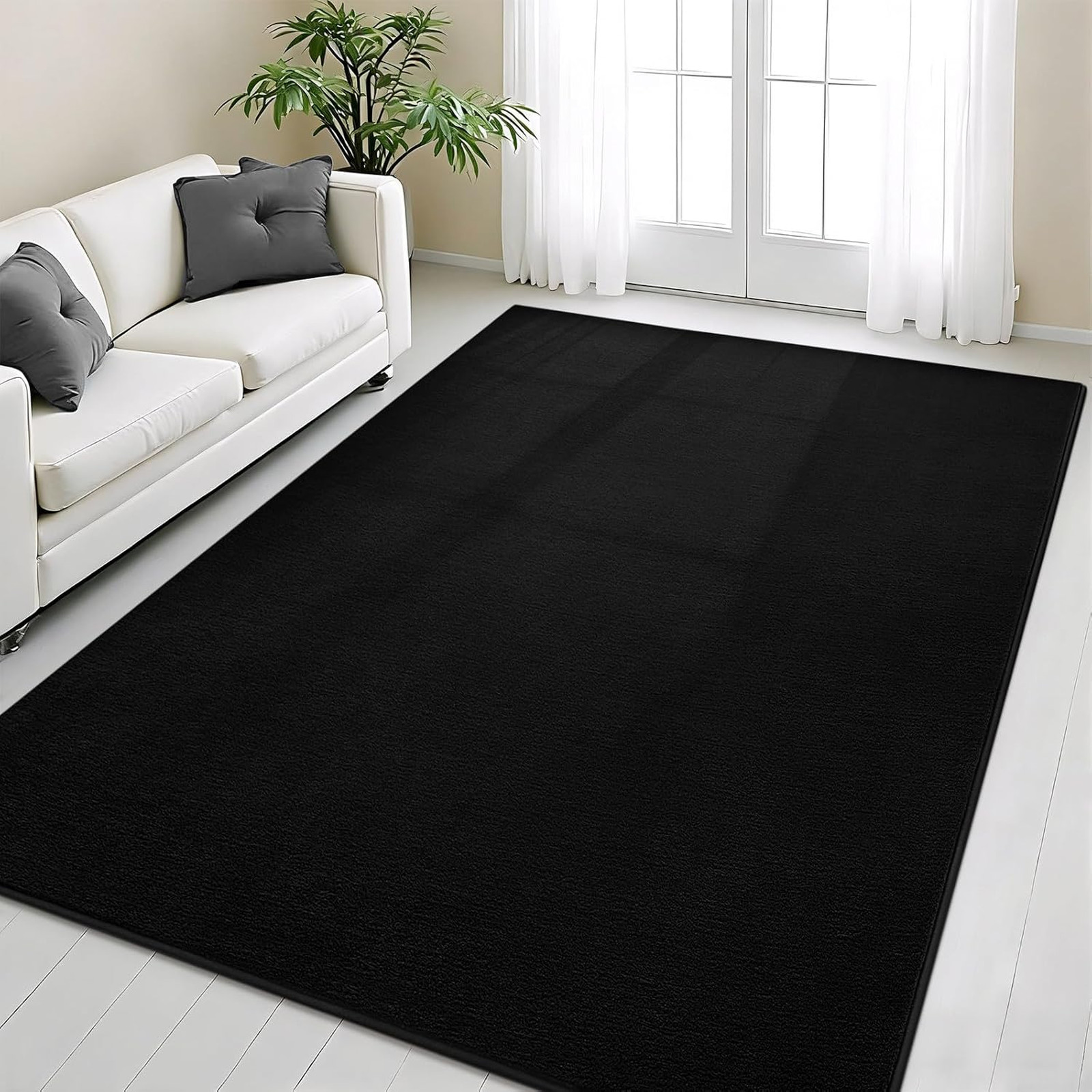 Area Rug 4×6 Modern Memory Foam Non Slip Washable Kids Bedroom Living Room