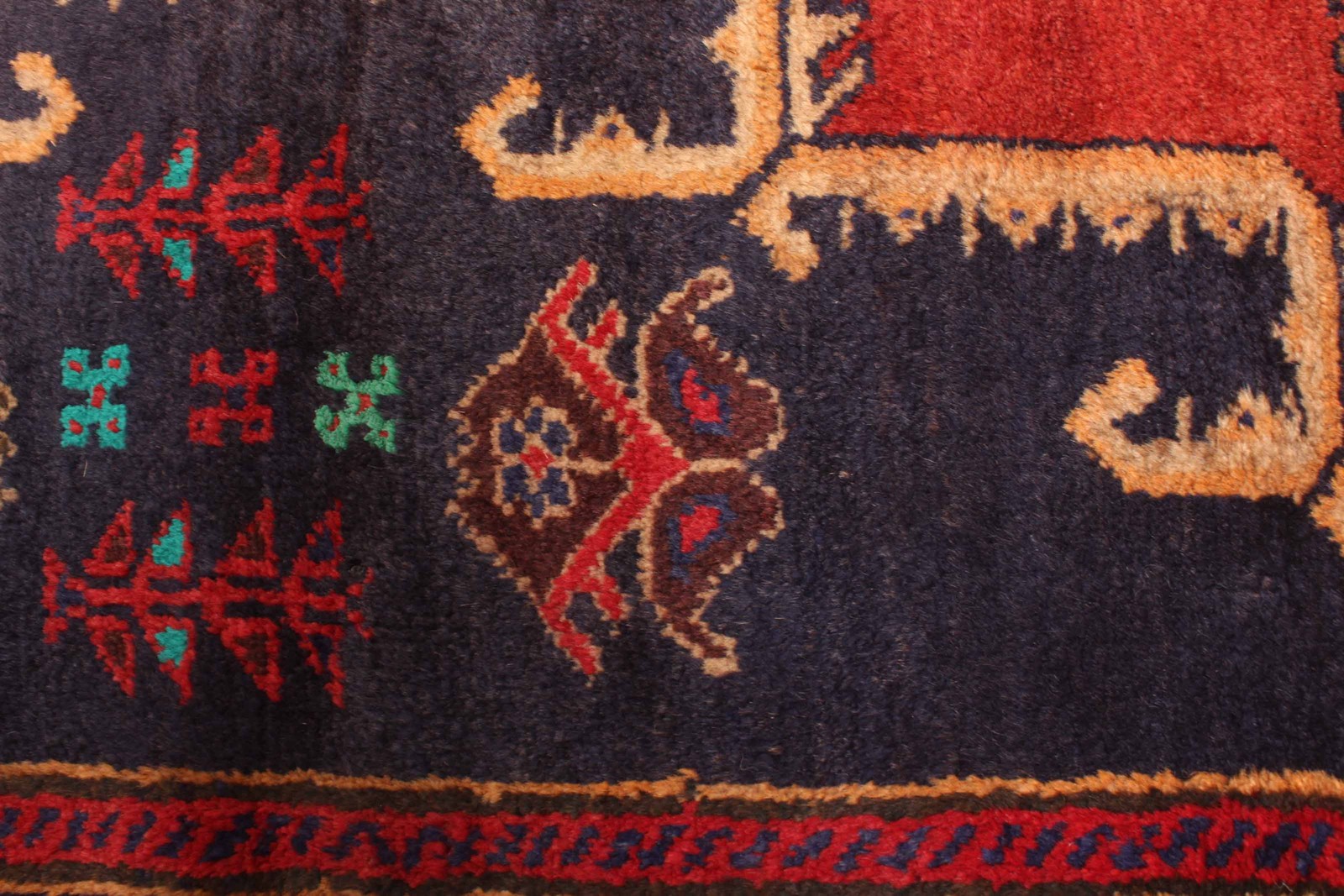 Vintage Hand-Knotted Area Rug 3’9″ x 6’4″ Traditional Oriental Wool Carpet