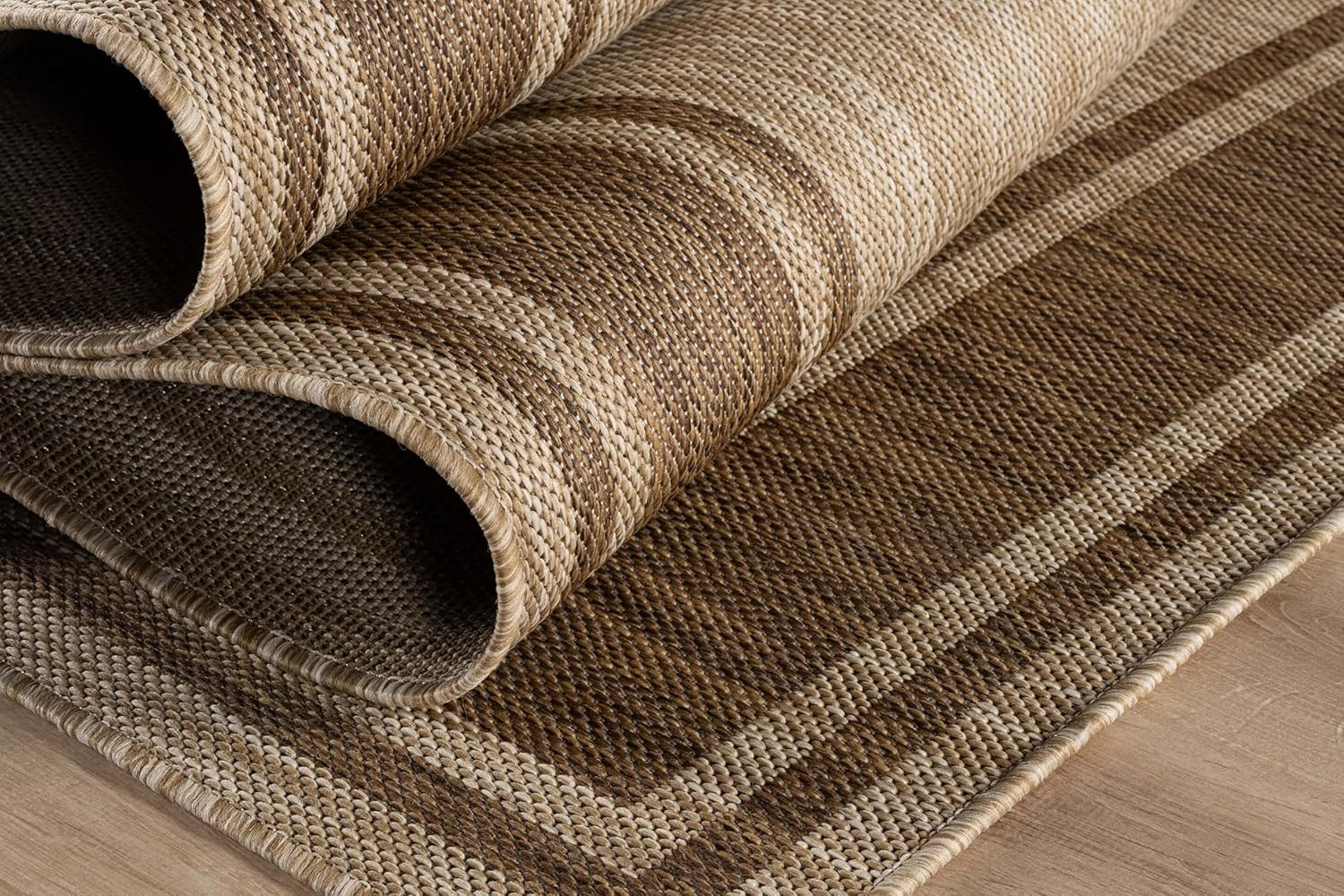 Outdoor Rug 8X10 Modern Bordered Area Rugs for Indoor and Outdoor Patio Deck Por
