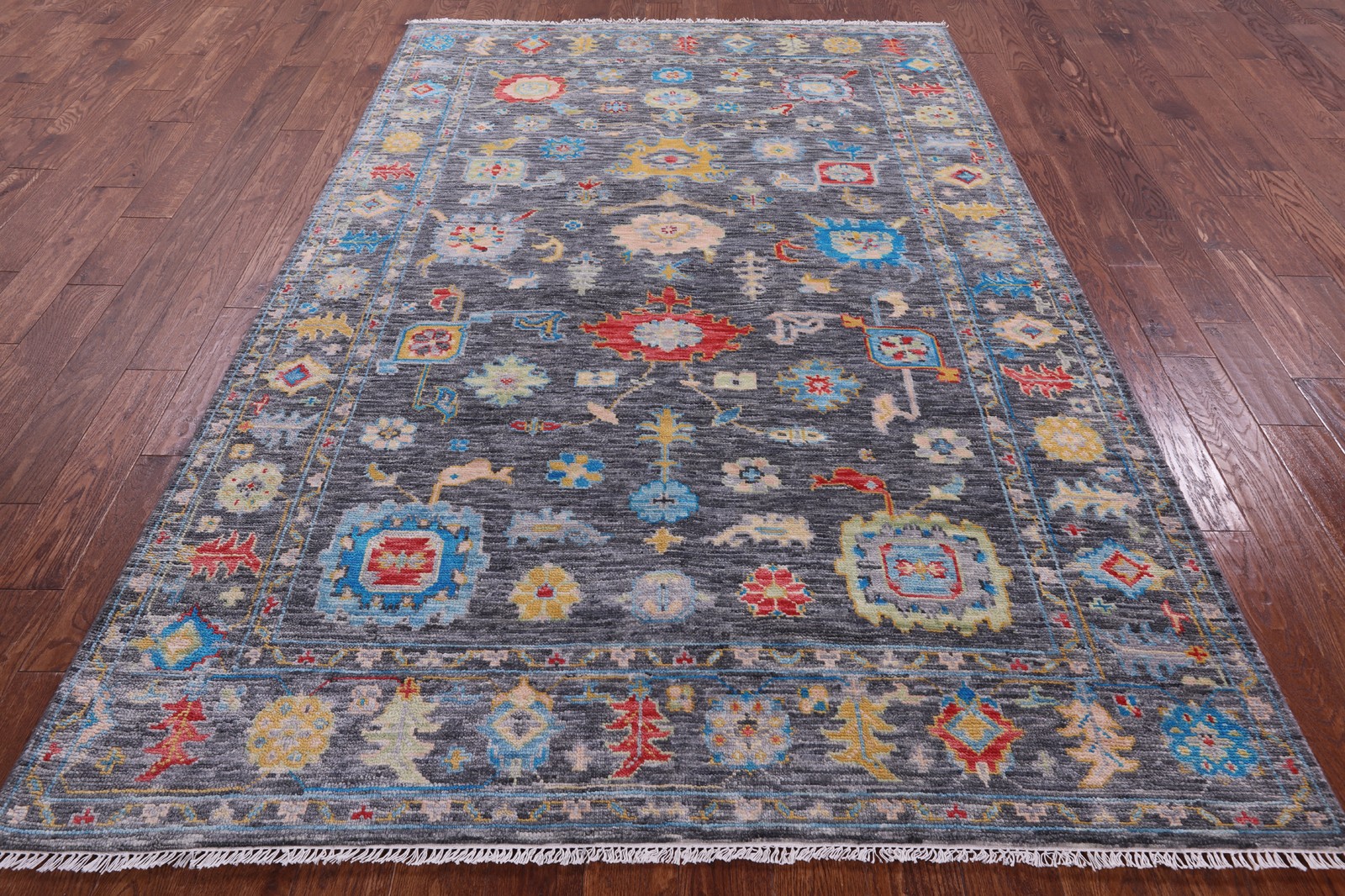 6′ 1″ X 9′ 1″ Turkish Oushak Hand Knotted Wool Rug – Q15620
