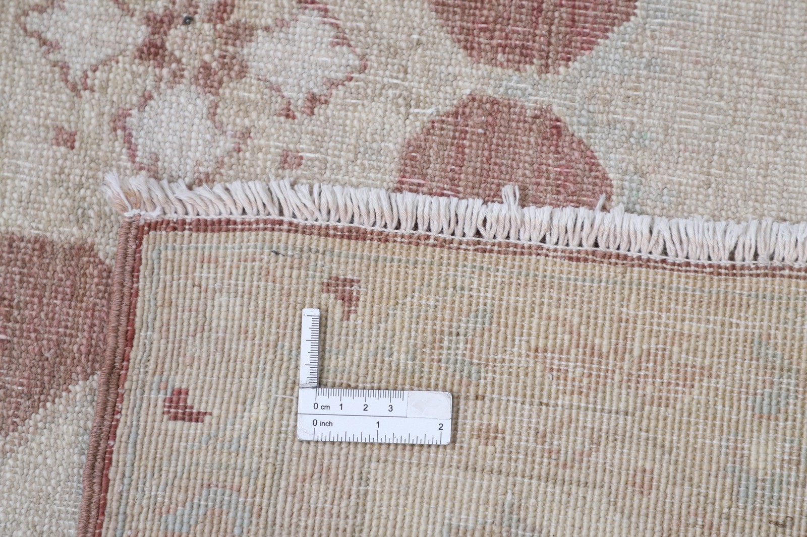 9×12 ft Hand Knotted Beige and Blush Area Rug. Traditional Floral Design Carpet