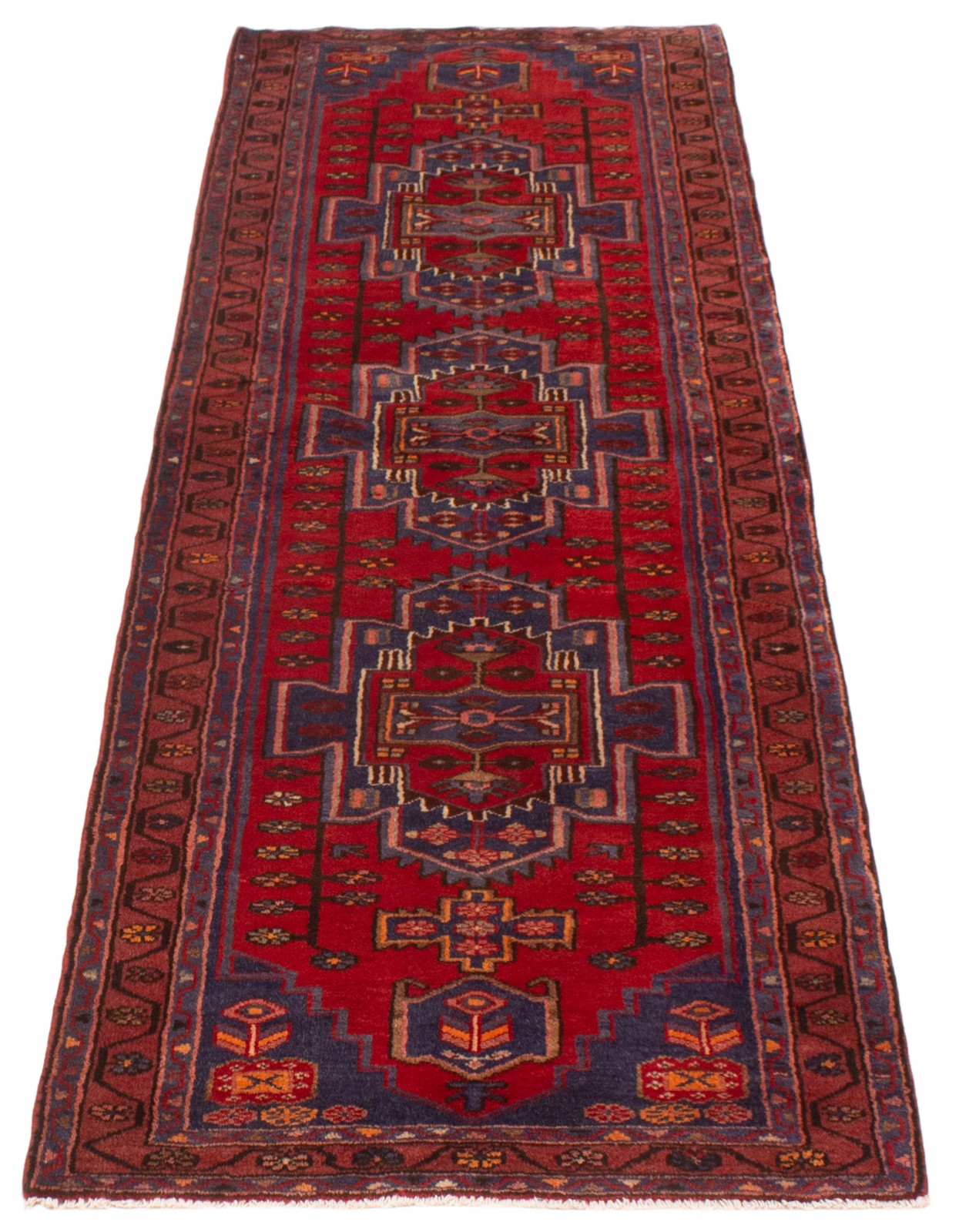 3’2″ x 10’0″ Vintage Hand-knotted Runner Rug Traditional Oriental Wool Carpet