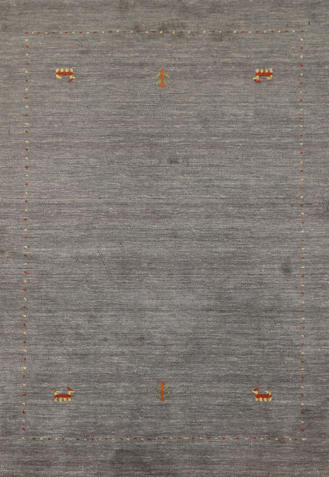 Gray Handmade Indian Rug Wool Gabbeh Bedroom Carpet 4×6 ft.