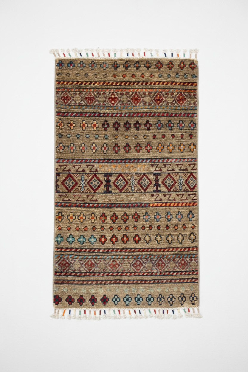 Blue Entryway Rug – Handmade Rug 2×3 ft (60x90cm)