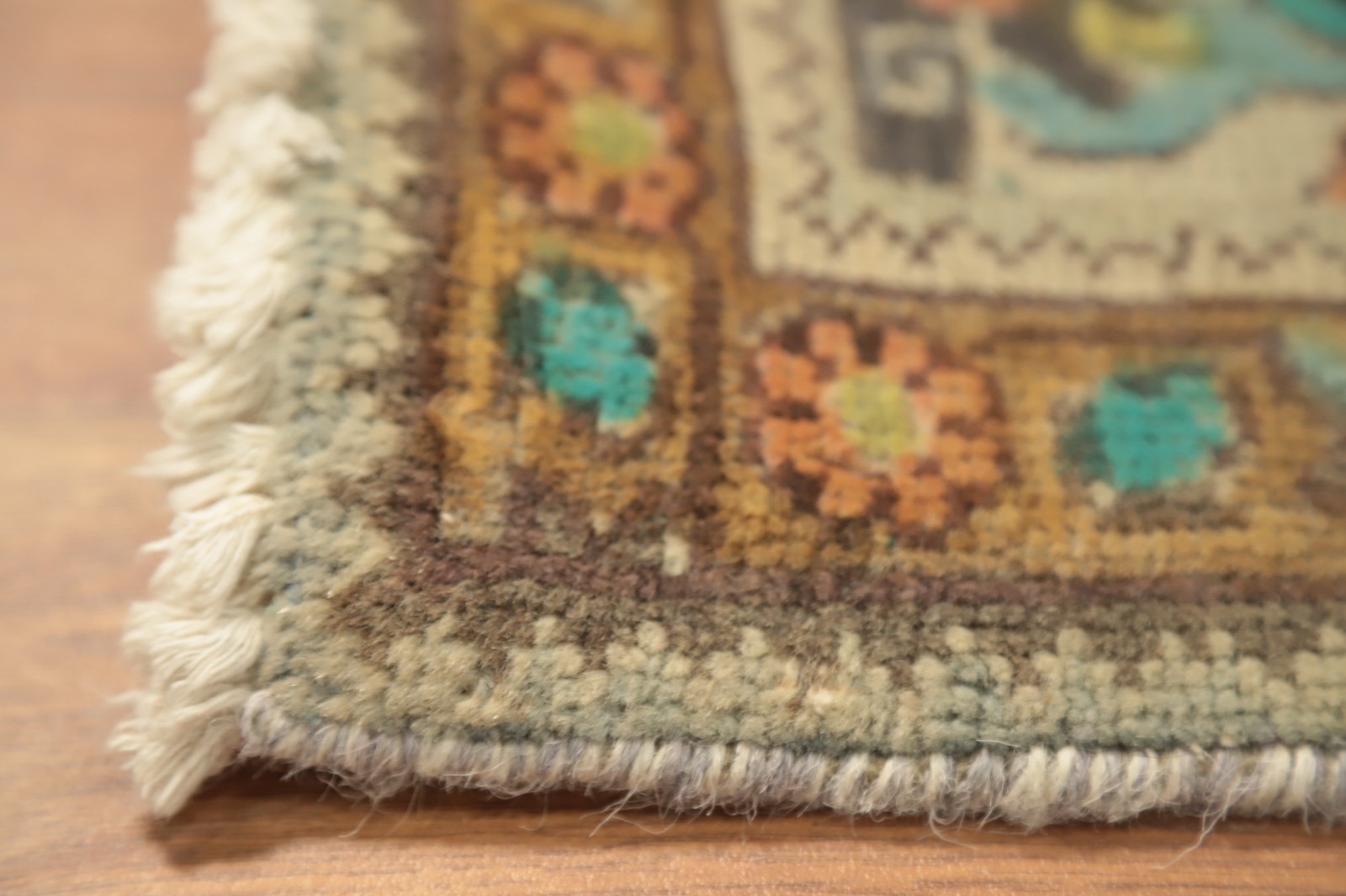Light Green Over-Dyed Wool Handmade Traditional Living Room Area Rug 7×9 Carpet