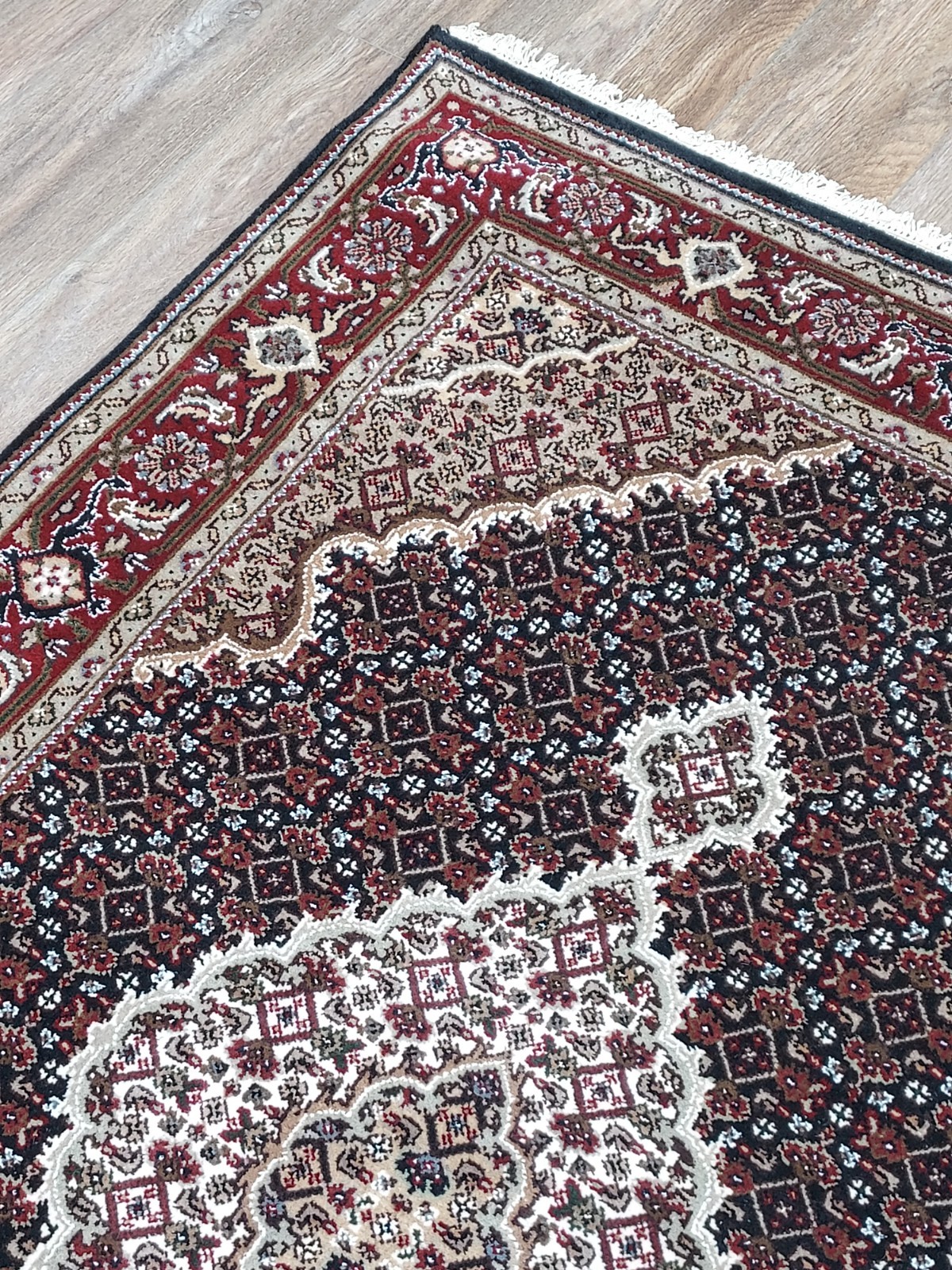 Turkish Silk&Wool Hand Made Bohemian Royal Classic Design, Turkish Rug 4×6 Ft
