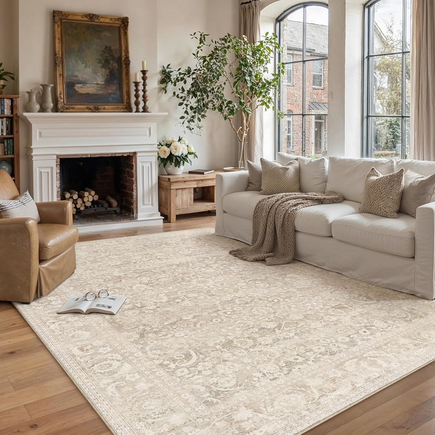 8×10 Area Rug for Living Room, Ultra Soft Washable Rugs for Bedroom, Non-Slip In