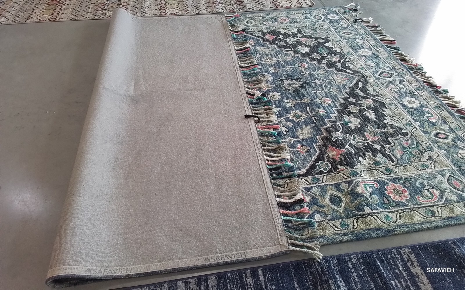 PINK / BLUE 9′-0″ x 12′-0″ Flaw in Rug, Reduced Price 1172773992 APN124U-9