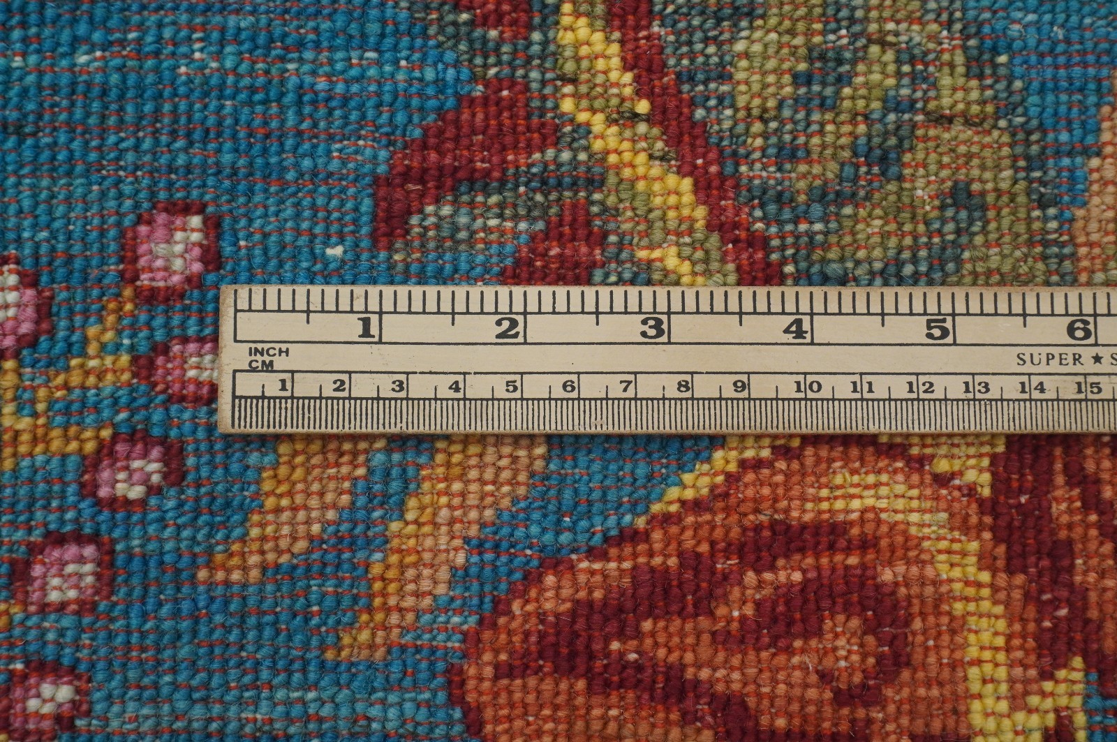 8 x 10 ft Turquoise Blue Afghan Hand Knotted Veg dyes Wool Floral Rug