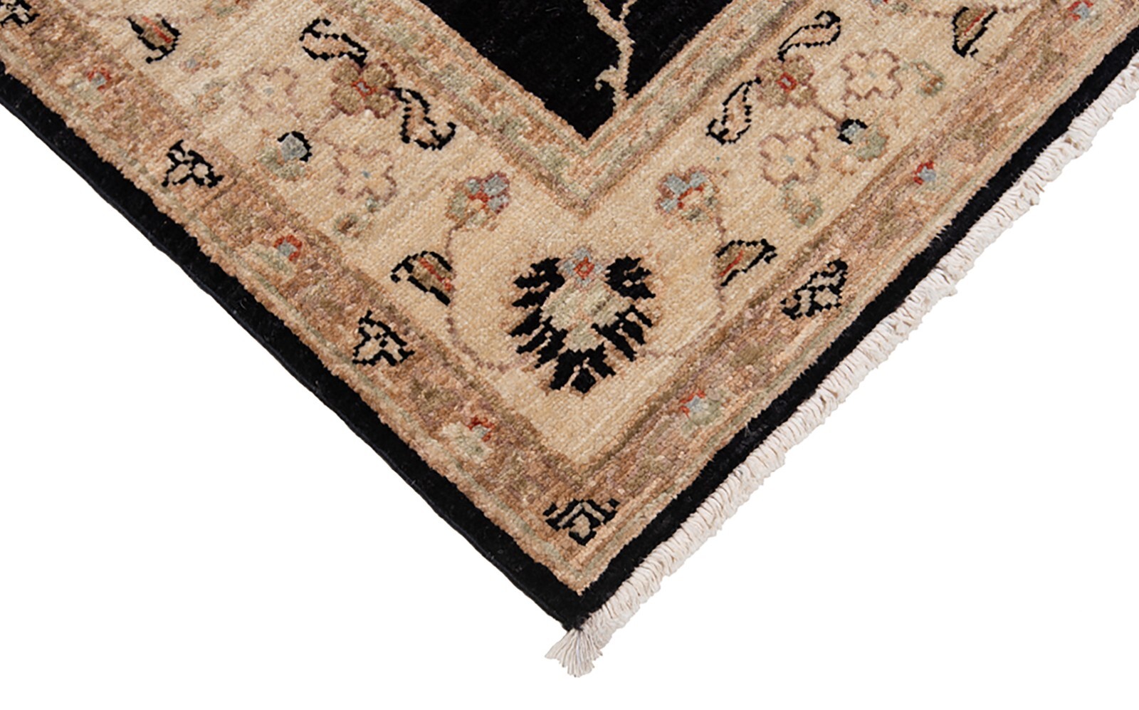 Ziegler 247×81 cm hand knotted oriental fine black runner carpet
