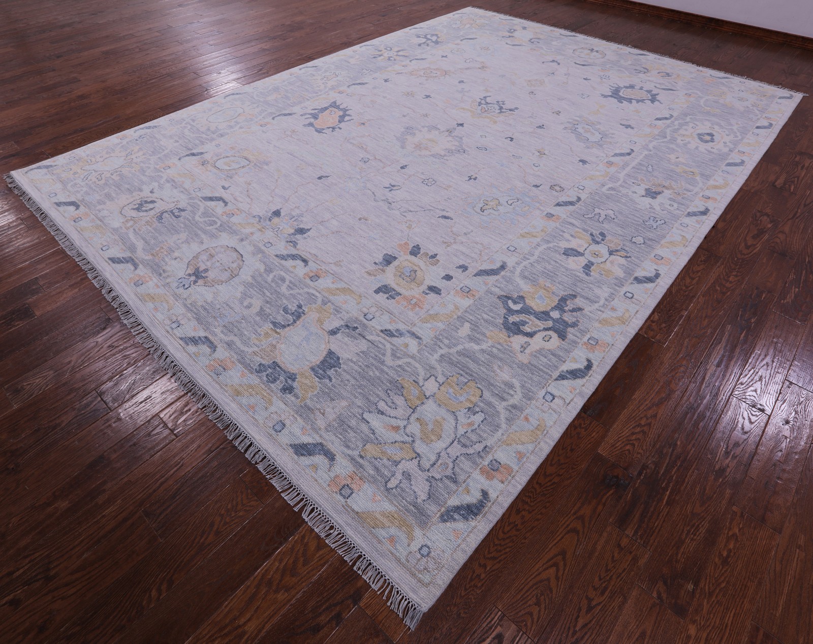 10′ 0″ X 13′ 11″ Hand Knotted Turkish Oushak Rug – Q21262