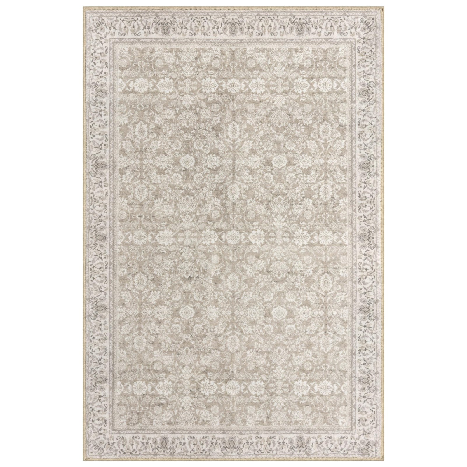 SIILOOM 8×10 Area Rugs for Living Room Cream Beige Yellow White Grey, Machine…