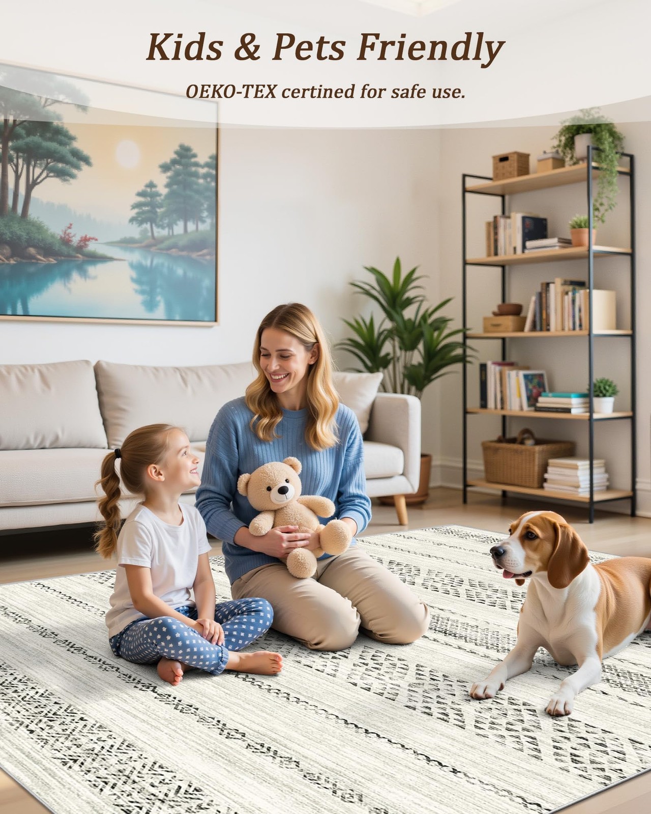 Grey 2×3 Entryway Rug Moroccan Washable Non Slip Thin Foldable Low Pile Mat