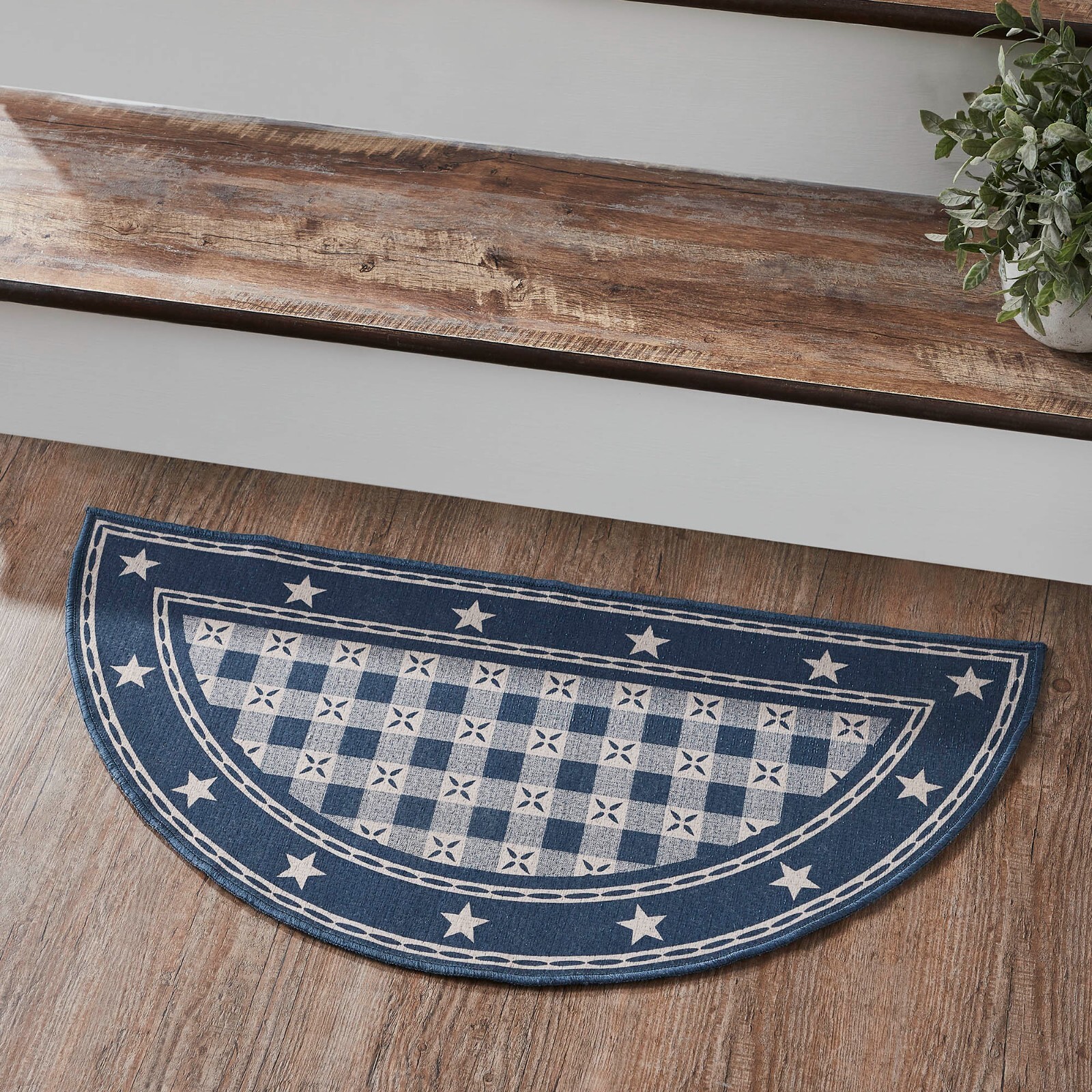 VHC My Country Slice/ Half Circle Rug 16.5×33 ~ Country/Americana Stars