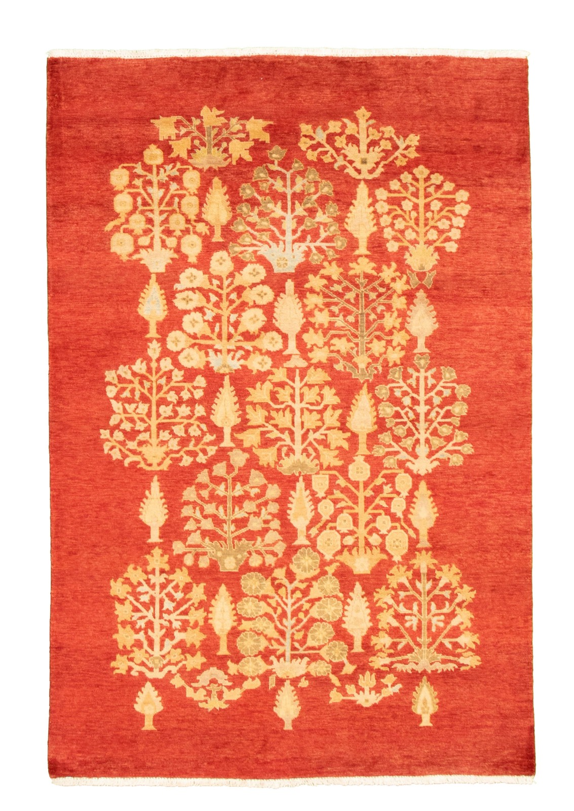 Hand Knotted Area Rug 4’5″ x 6’4″ Traditional Oriental Wool Carpet