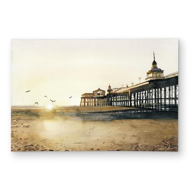 2×3 ft. Sunset At the Beach – Beach Hygge Outdoor Area Rug for Home Decor – R…