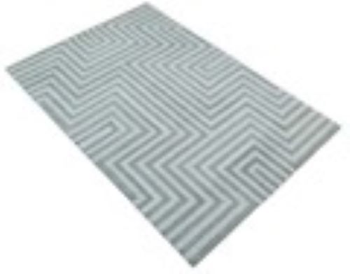 Gray Hand Tufted 100% Woolen Zig Zag Carpet Hand Made Customized Area Rug