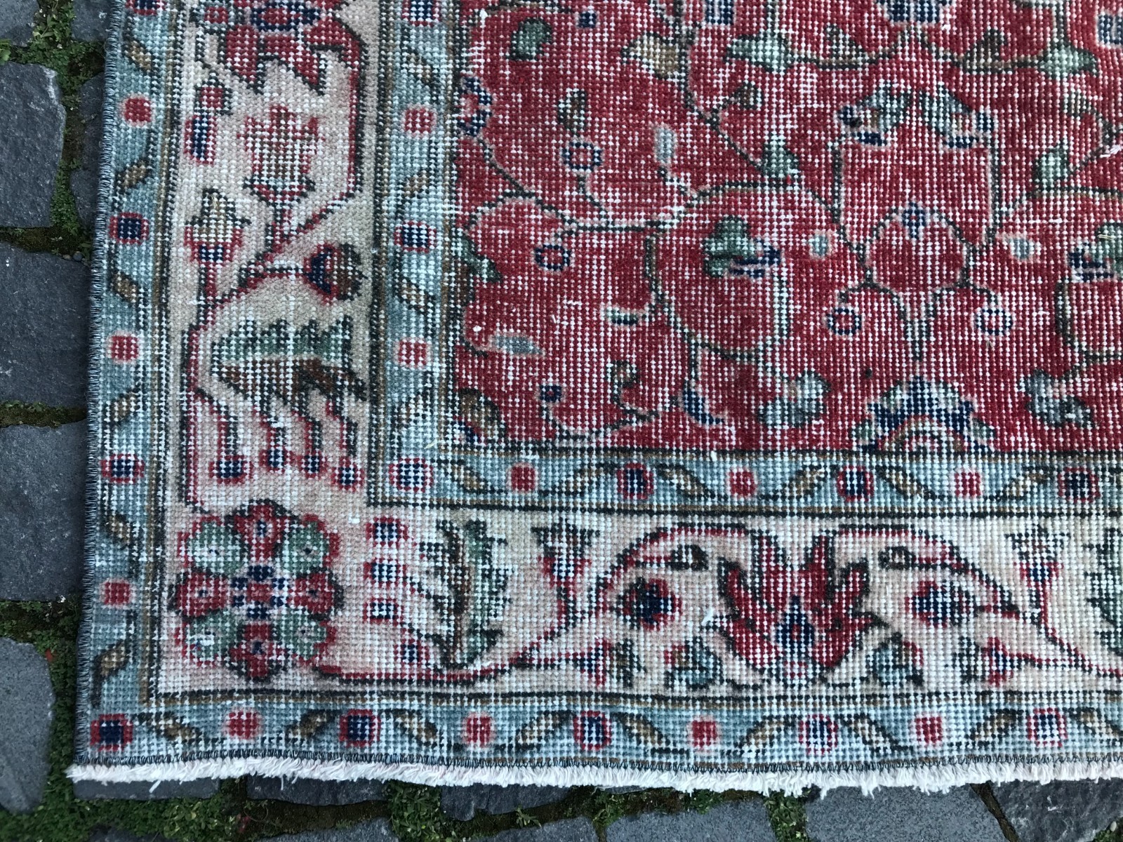 Turkish Vintage Rug, Handmade Wool Rug, Bohemian Large Rug, 5,6 x 8,8 ft