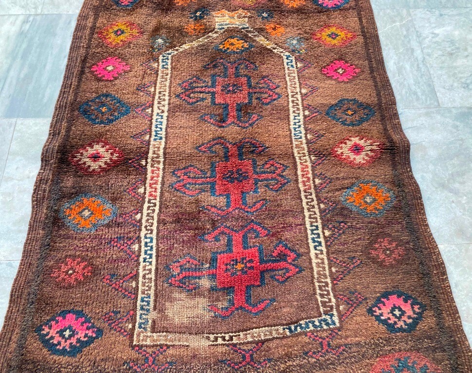 Afghan Rug, Vintage Rug,Hand knotted Rug, Boho Rug, Oushak Design Rug,2×3 ft