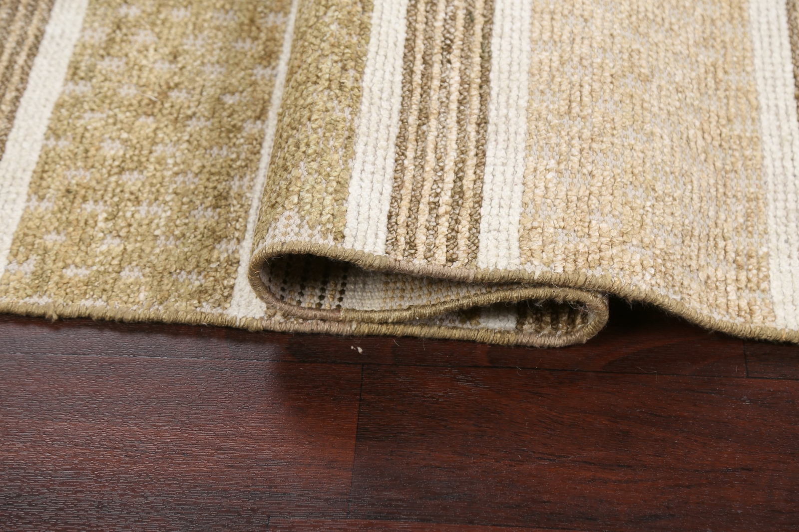 Modern Striped Abstract Oriental Area Rug Hand-Knotted Wool/ Silk 4×6 New Carpet