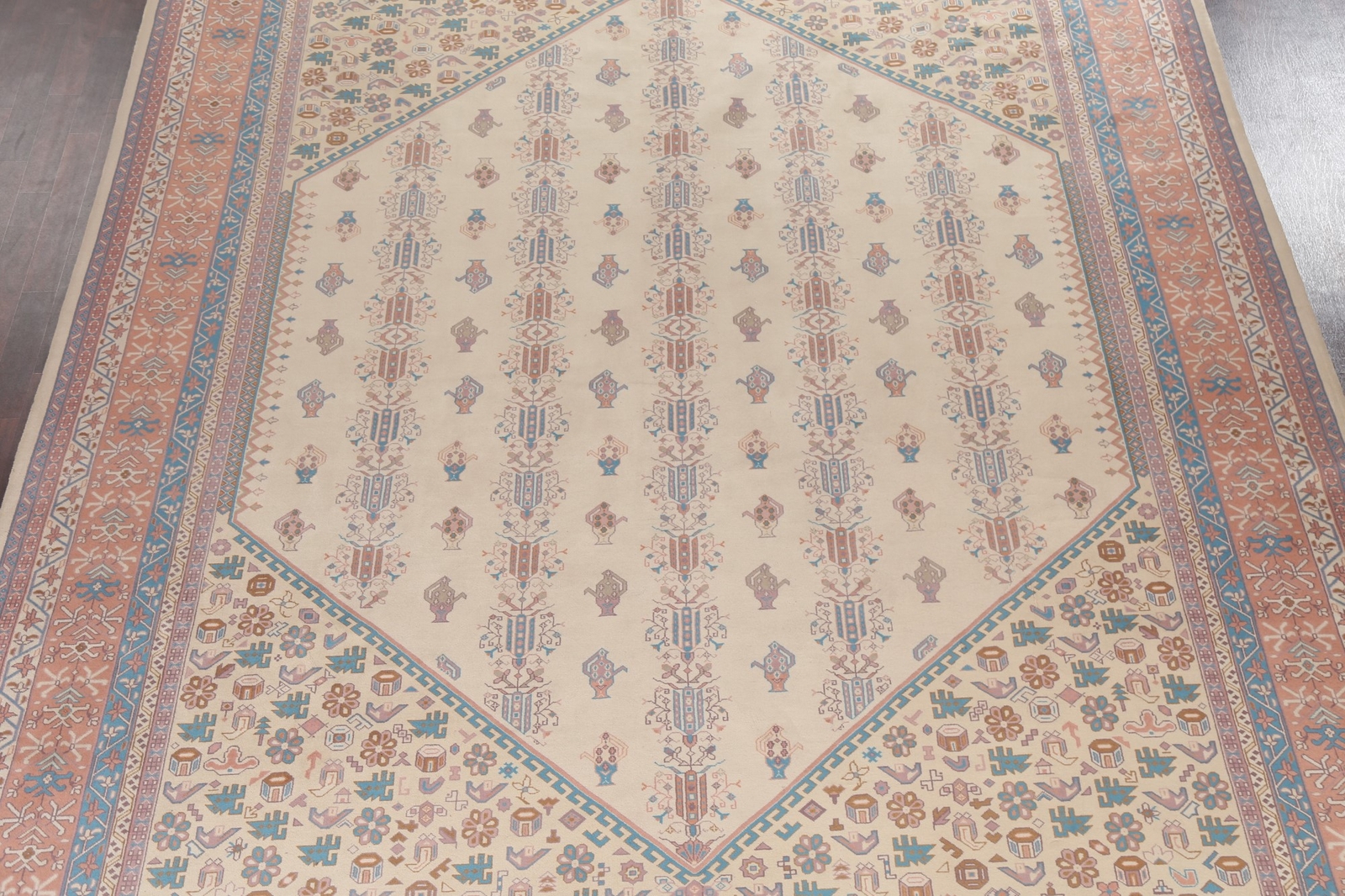 Large Vegetable Dye Art Deco Oriental Rug 10×14 for Living Room Chinese Rug