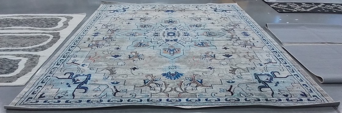IVORY/LBLUE 12′-0″ x 15′-0″ Back Stain Rug Reduced Price 1172806101 MAD473D-1215