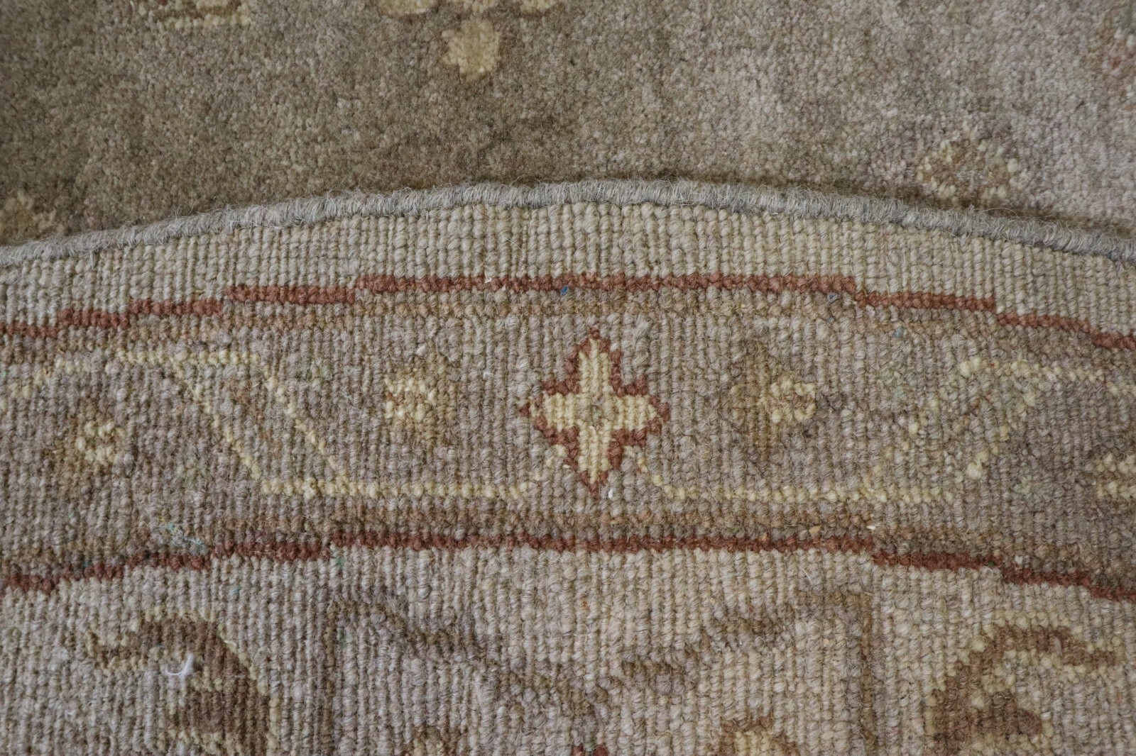8’2″ x 8’2″ ft. Oushak Hand Knotted Round Rug, Wool Oriental Rugs, Round Carpet