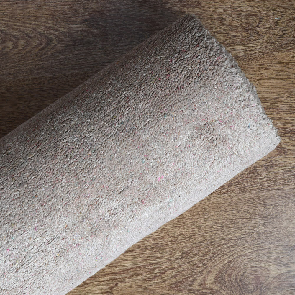 Hand Knotted Loom Silk Mix Area Rug Solid Beige BBH Homes BBLSM111