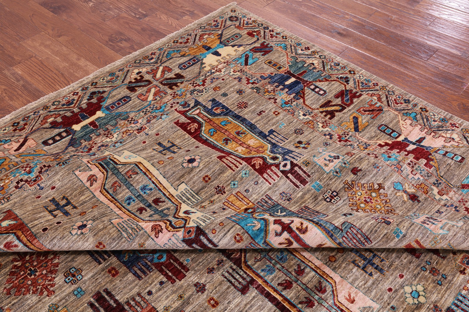 8′ 10″ X 12′ 2″ Hand-Knotted Tribal Fine Serapi Rug – Q12144