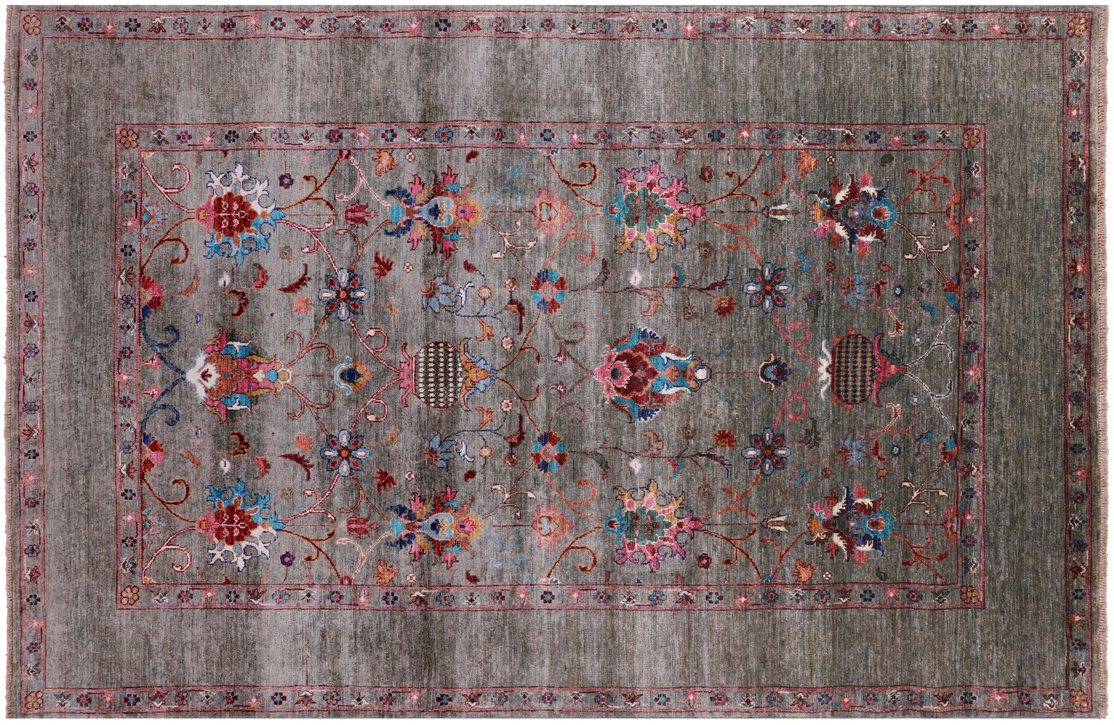 5′ 7″ X 8′ 5″ Handmade Traditional Wool Rug – Q16410