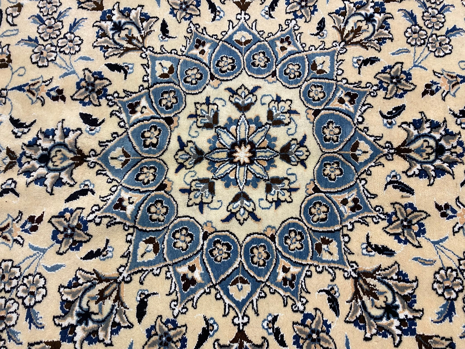 13×19′ Authentic Perrsian Naain Rug Wool and Silk #PIX-122