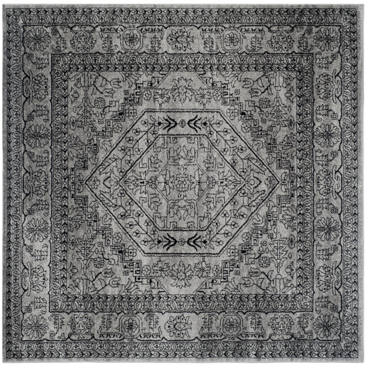 SAFAVIEH Adirondack Collection ADR108A Silver / Black Rug