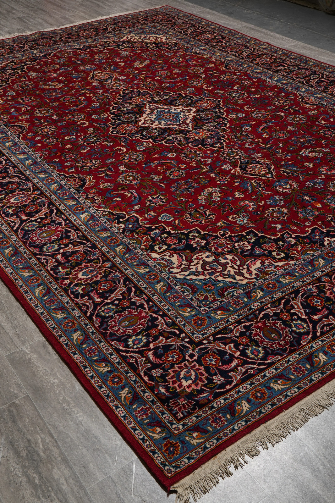 9.4 x 13 Traditional Irran Perrsian Kashaan Rug Popular Shark Tank Rug on
