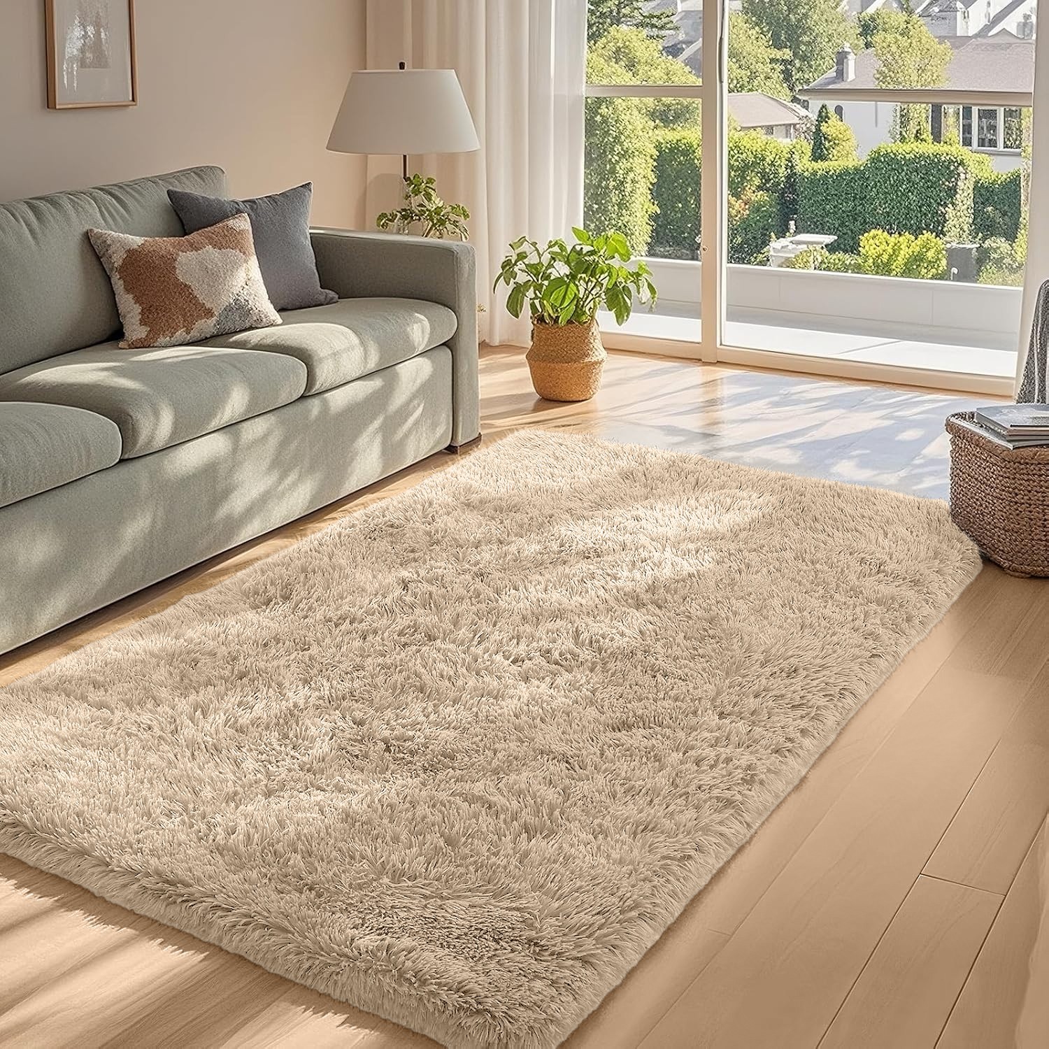 Soft Shaggy Area Rugs Anti Slip Fluffy Floor Mat Carpets for Living Room Bedroom