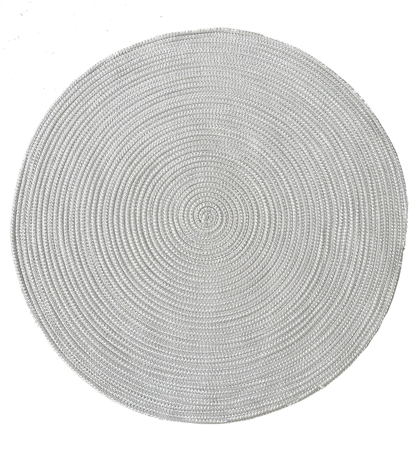 Gray Hand Woven Round Area Rugs Living Room Swivel Chair Base Mat 2 Ft Round