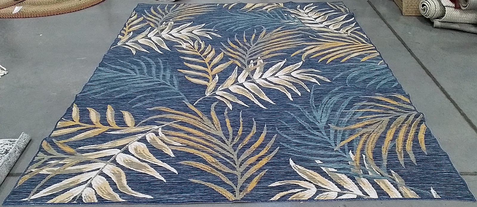 IVORY / BLUE GOLD 8′-0″ x 10′-0″ Damaged Rug, Reduced Price 1172800659 SUN670A-8