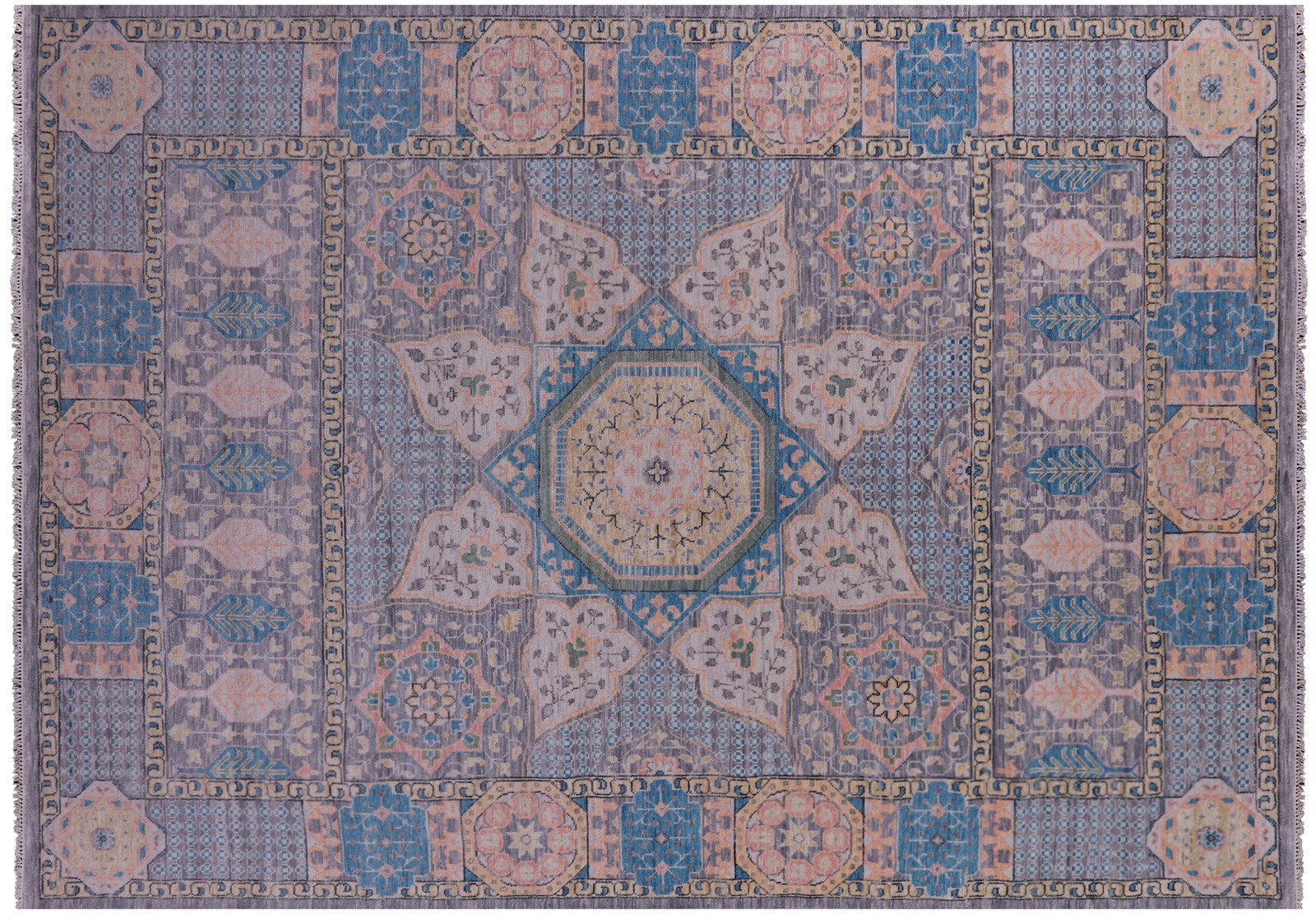 Hand-Knotted Mamluk Wool Rug 10′ 2″ X 14′ 1″ – Q19951