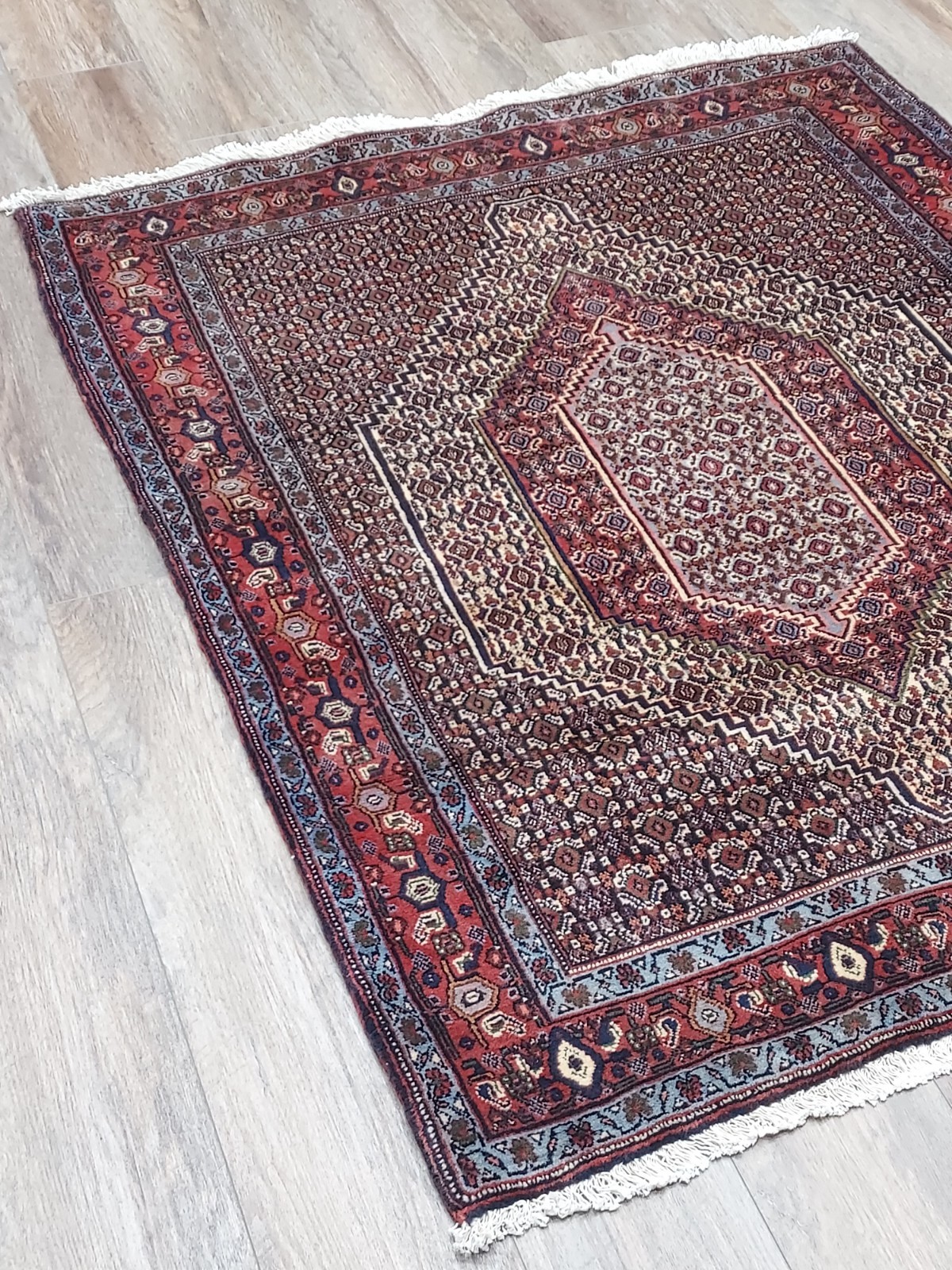 Turkish Hand Made Bohemian Geometric Design, Turkish Rug 4.9×4 Ft